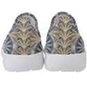 Vintage Scallop Beige Blue Pattern Kids  Slip On Sneakers View4