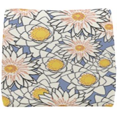 Vintage White Flowers Seat Cushion