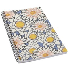 Vintage White Flowers 5 5  X 8 5  Notebook