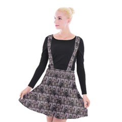 Gothic Church Pattern Suspender Skater Skirt by snowwhitegirl