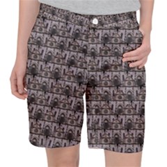 Gothic Church Pattern Pocket Shorts