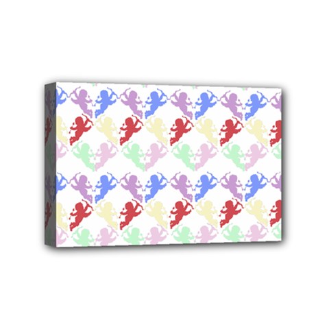 Colorful Cherubs White Mini Canvas 6  X 4  (stretched) by snowwhitegirl