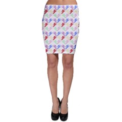 Colorful Cherubs White Bodycon Skirt by snowwhitegirl