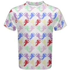 Colorful Cherubs White Men s Cotton Tee by snowwhitegirl