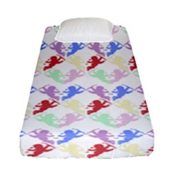 Colorful Cherubs White Fitted Sheet (single Size) by snowwhitegirl