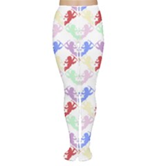 Colorful Cherubs White Tights by snowwhitegirl