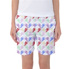 Colorful Cherubs White Women s Basketball Shorts by snowwhitegirl