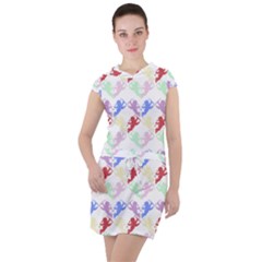 Colorful Cherubs White Drawstring Hooded Dress by snowwhitegirl