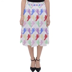 Colorful Cherubs White Classic Midi Skirt