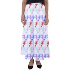 Colorful Cherubs White Flared Maxi Skirt by snowwhitegirl