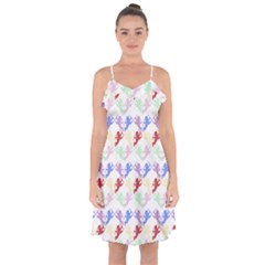 Colorful Cherubs White Ruffle Detail Chiffon Dress by snowwhitegirl