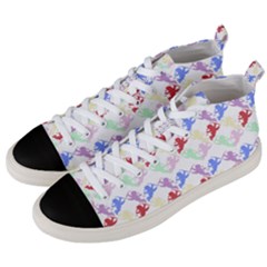 Colorful Cherubs White Men s Mid-top Canvas Sneakers by snowwhitegirl