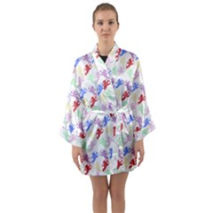 Colorful Cherubs White Long Sleeve Kimono Robe by snowwhitegirl