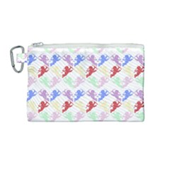 Colorful Cherubs White Canvas Cosmetic Bag (medium) by snowwhitegirl