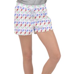 Colorful Cherubs White Women s Velour Lounge Shorts by snowwhitegirl