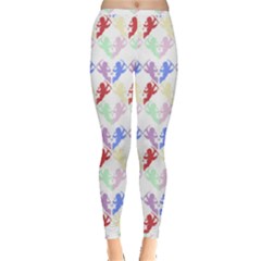 Colorful Cherubs White Inside Out Leggings by snowwhitegirl