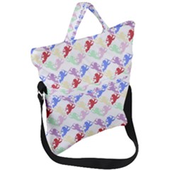 Colorful Cherubs White Fold Over Handle Tote Bag by snowwhitegirl