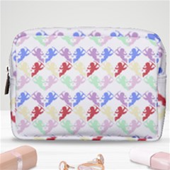 Colorful Cherubs White Make Up Pouch (medium)