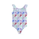 Colorful Cherubs White Kids  Frill Swimsuit View1