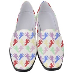 Colorful Cherubs White Women s Classic Loafer Heels