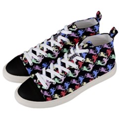 Colorful Cherubs Black Men s Mid-top Canvas Sneakers by snowwhitegirl