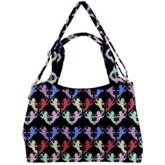 Colorful Cherubs Black Double Compartment Shoulder Bag