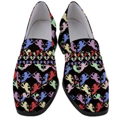 Colorful Cherubs Black Women s Chunky Heel Loafers