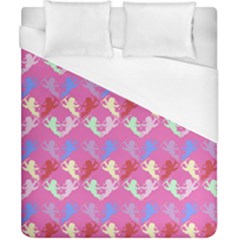 Colorful Cherubs Pink Duvet Cover (california King Size) by snowwhitegirl