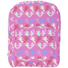 Colorful Cherubs Pink Full Print Backpack