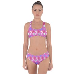 Colorful Cherubs Pink Criss Cross Bikini Set by snowwhitegirl