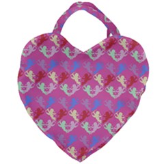 Colorful Cherubs Pink Giant Heart Shaped Tote by snowwhitegirl