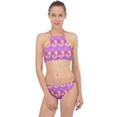 Colorful Cherubs Pink Racer Front Bikini Set