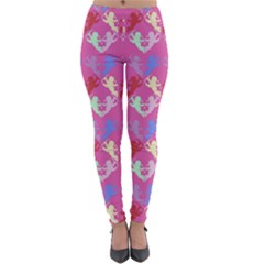 Colorful Cherubs Pink Lightweight Velour Leggings