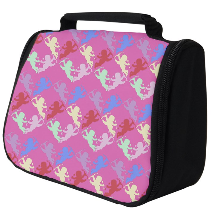 Colorful Cherubs Pink Full Print Travel Pouch (Big)