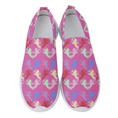 Colorful Cherubs Pink Women s Slip On Sneakers