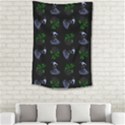 Gothic Girl Rose Black Pattern Small Tapestry View2