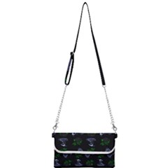 Gothic Girl Rose Black Pattern Mini Crossbody Handbag