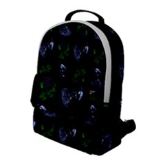 Gothic Girl Rose Black Pattern Flap Pocket Backpack (large)