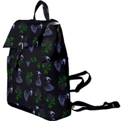 Gothic Girl Rose Black Pattern Buckle Everyday Backpack by snowwhitegirl