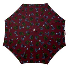 Gothic Girl Rose Red Pattern Straight Umbrellas by snowwhitegirl