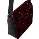 Gothic Girl Rose Red Pattern Flap Closure Messenger Bag (L) View2