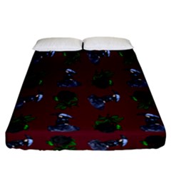 Gothic Girl Rose Red Pattern Fitted Sheet (california King Size) by snowwhitegirl