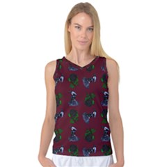 Gothic Girl Rose Red Pattern Women s Basketball Tank Top by snowwhitegirl