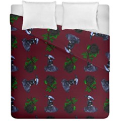 Gothic Girl Rose Red Pattern Duvet Cover Double Side (california King Size) by snowwhitegirl