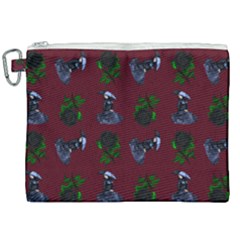 Gothic Girl Rose Red Pattern Canvas Cosmetic Bag (xxl)