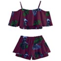 Gothic Girl Rose Red Pattern Kids  Off Shoulder Skirt Bikini View2