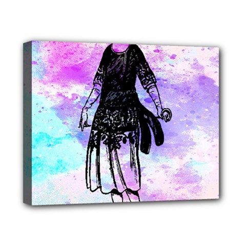 Vintage Girl Abstract Watercolor Canvas 10  X 8  (stretched) by snowwhitegirl