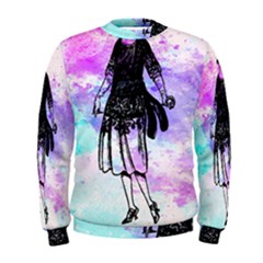 Vintage Girl Abstract Watercolor Men s Sweatshirt by snowwhitegirl