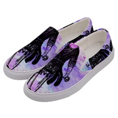 Vintage Girl Abstract Watercolor Men s Canvas Slip Ons by snowwhitegirl