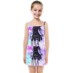 Vintage Girl Abstract Watercolor Kids  Summer Sun Dress